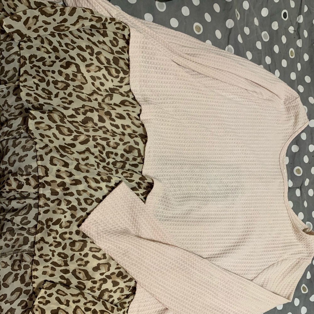 Cheetah Cream Top